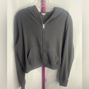 Garage Charcoal Ribbed Hoodie